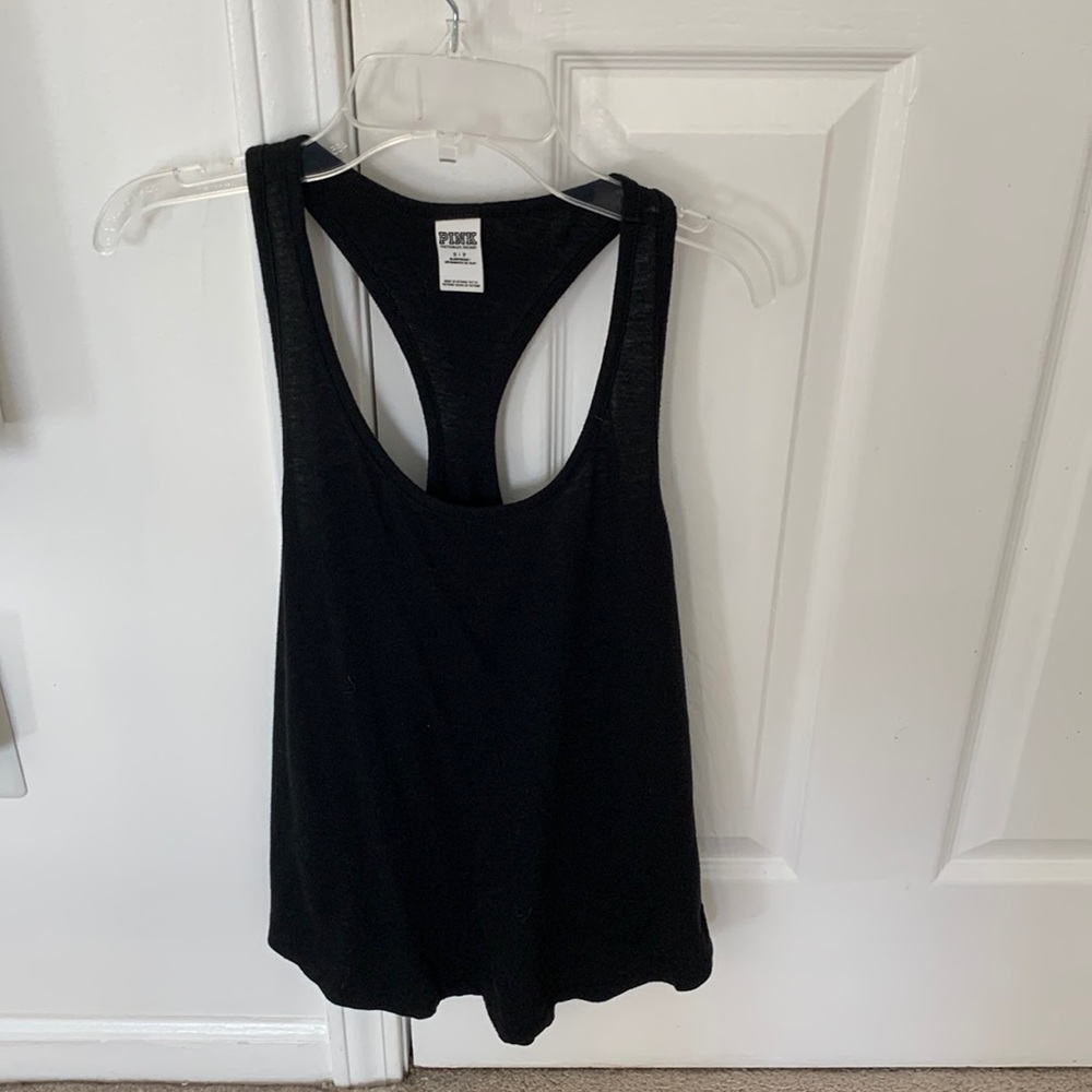 Black racer back tank